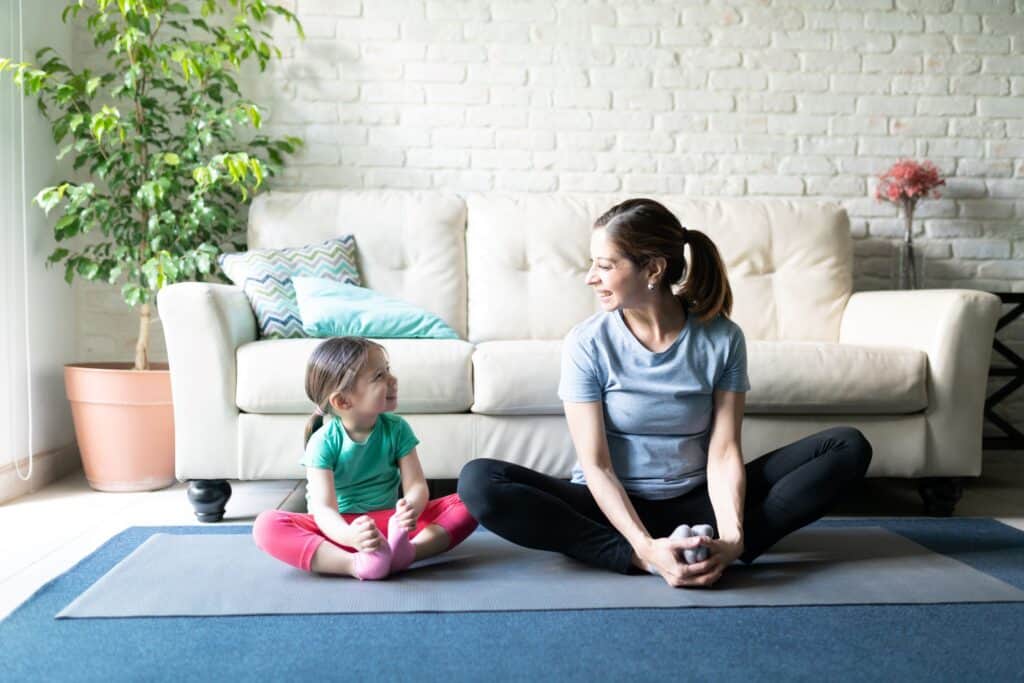 mother and daughter fitness