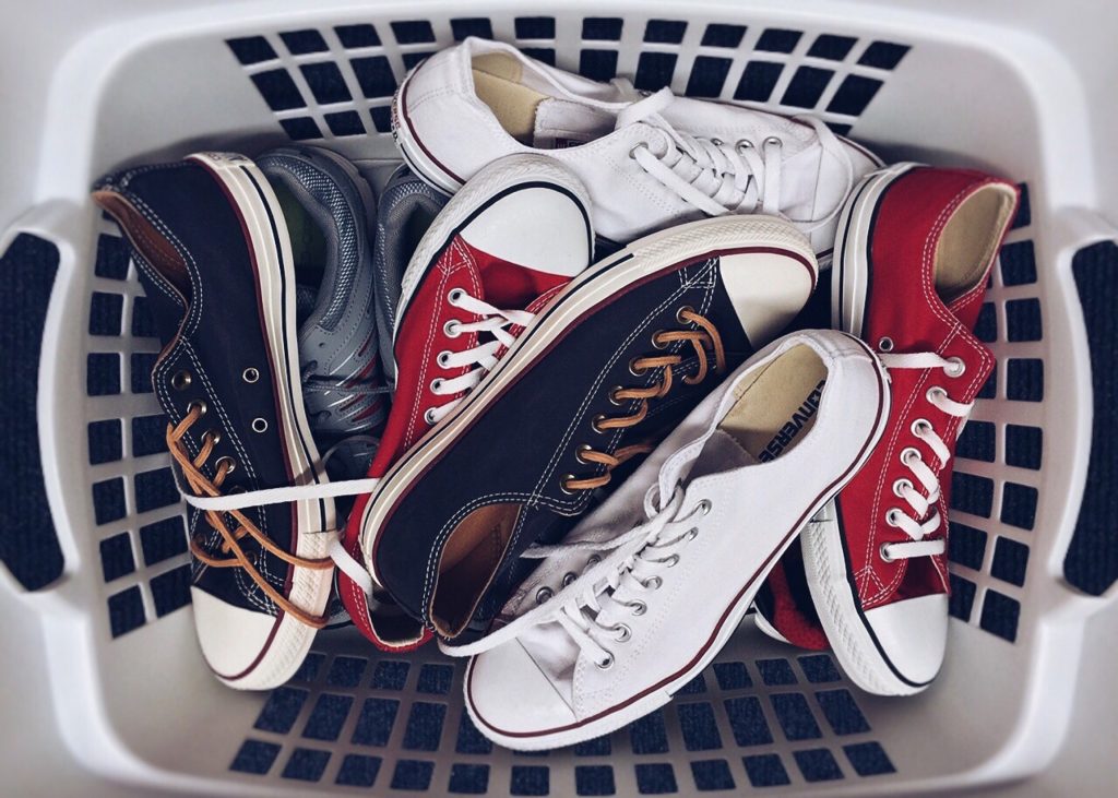 image of basket of sneakers