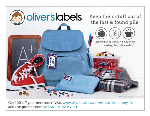 Ad banner for Oliver's labels.