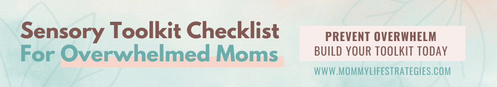 Banner ad- Sign up for free printable sensory toolkit checklist