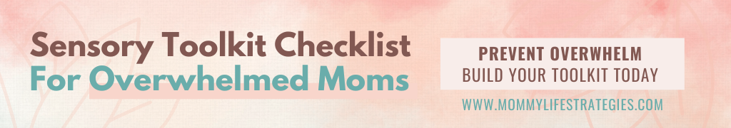 Banner ad- Sign up for free printable sensory toolkit checklist