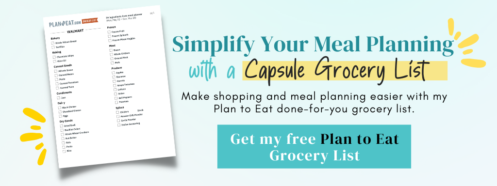 Banner ad for free grocery list download