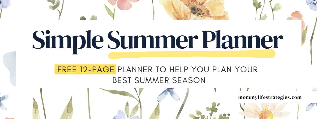 Banner ad for a free summer planner printable.