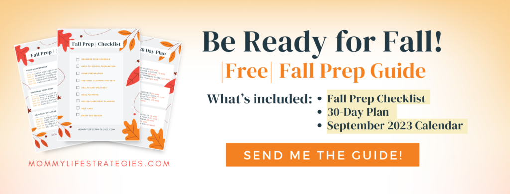 Banner ad for a free fall prep guide digital download.