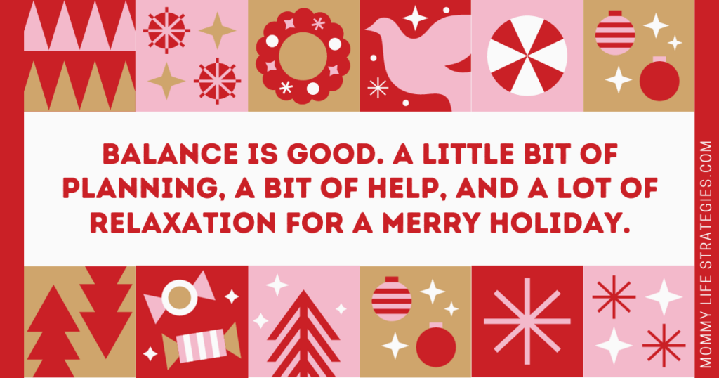 Holiday motivational quote on Christmas design background.